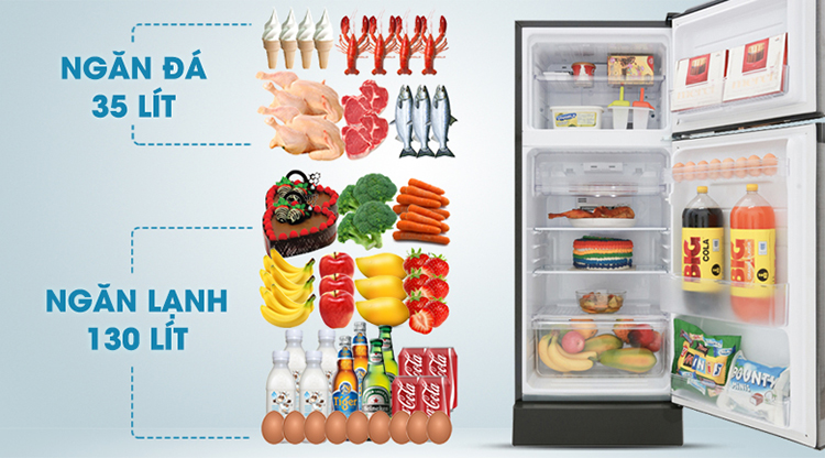 Tủ Lạnh Inverter Sharp SJ-X196E-SL (165L) - Hàng Chính Hãng Tủ Lạnh Inverter Sharp SJ-X196E-SL (165L) - Hàng Chính Hãng