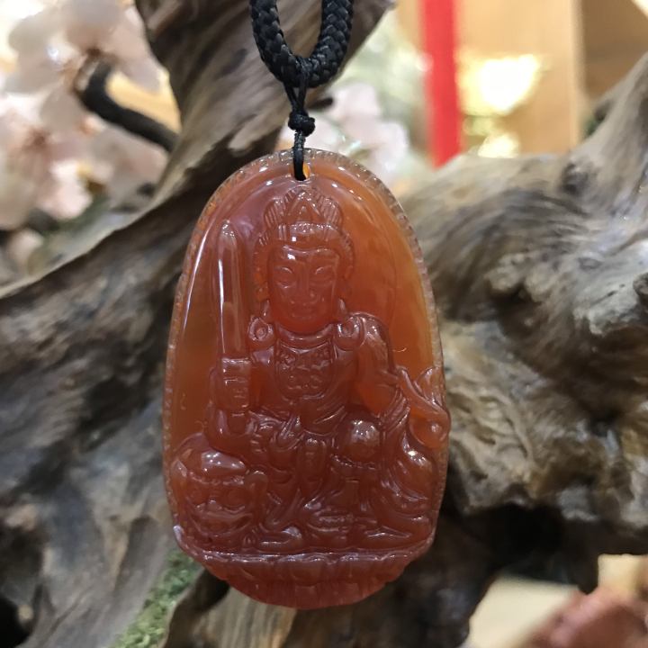 Văn Thù bồ tát mã não đỏ