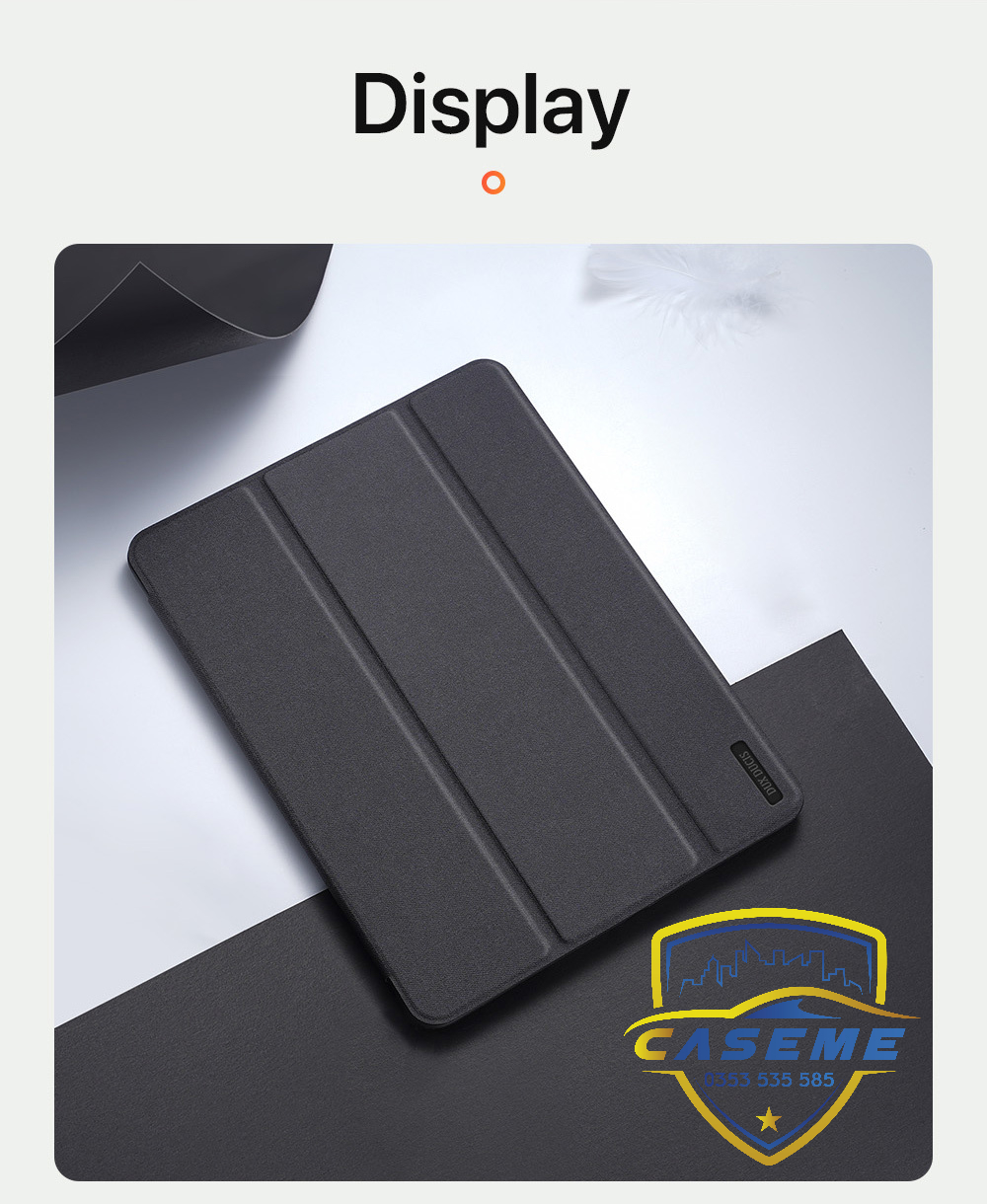 [iPad Air 6 M2] Bao Da Chính Hãng Dux Ducis Domo Kèm Khay Đựng Bút Dành Cho iPad Air 6 M2 -11 inch 2024. iPad Air 6 M2 - 13 inch 2024 - Hàng Nhập Khẩu 