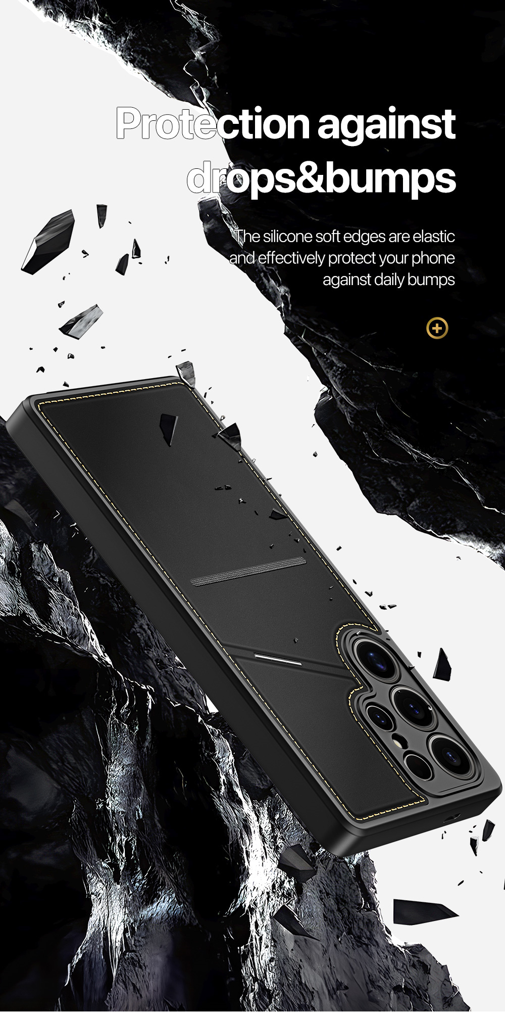 Ốp Lưng Da Sạc Từ Tính Dành Cho Samsung Galaxy S25 Ultra DUX DUCIS Rafi II Series, có ngăn đựng thẻ, chân đế, Hàng Chính hãng