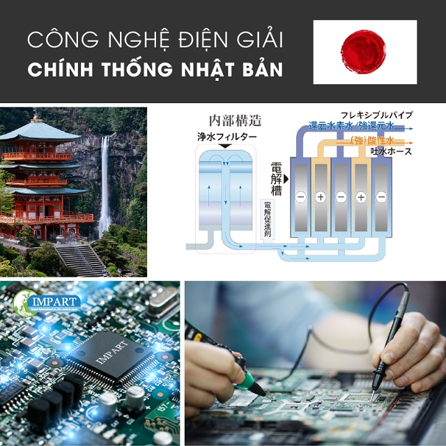 Impart luôn trung thành với công nghệ điện giải Nhật Bản chính thống