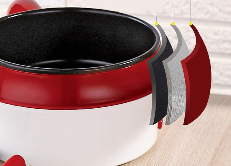 Electric Cooker Electric NonStick Pan Practical Ceramic 2 Layers Electric Lunch Box Frying Pan