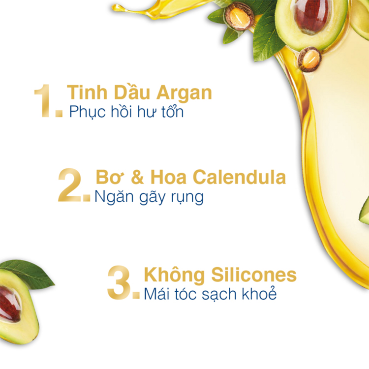 Combo Dầu Gội + Kem Xả Dove Phục Hồi Hư Tổn Chiết Xuất Bơ & Dầu Argan Botanical Selection (500g/Chai)