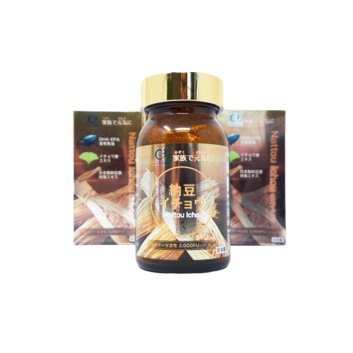 Viên Uống Phòng Ngừa Đột Quỵ, Bổ Não Nattokinase 3000FU Natto Ichou Genki Fami Nhật Bản