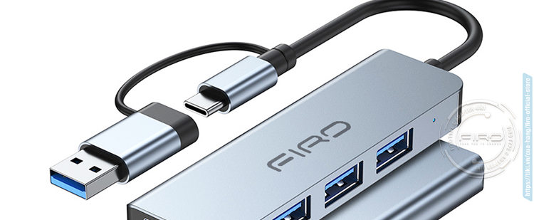 HUB Type C FIRO và HUB USB 3.0 FIRO 4 in 1 to USB 3.0, USB Type C - Bộ Chia USB 3.0 FIRO - Hub FIRO - Hàng Chính Hãng FIRO