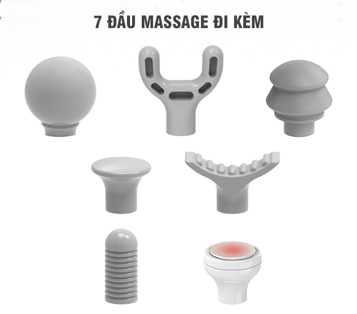 Súng massage cầm tay 7 đầu Mini Nikio NK-175