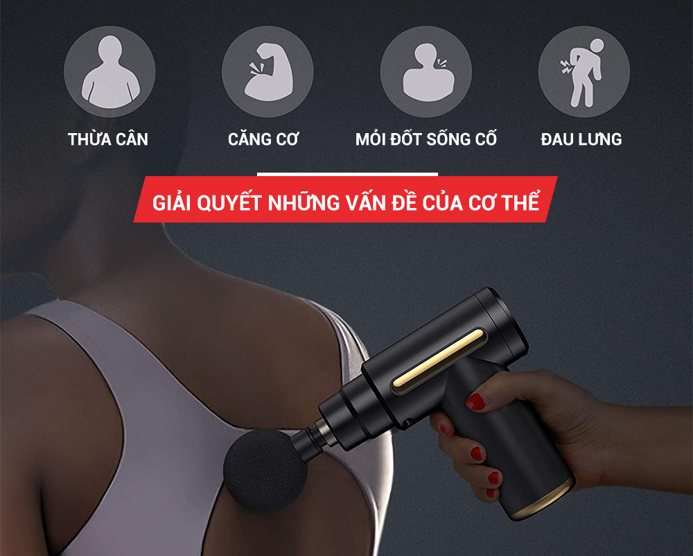 máy mát xa cầm tay mini massage gun goodfit gf212mg 2