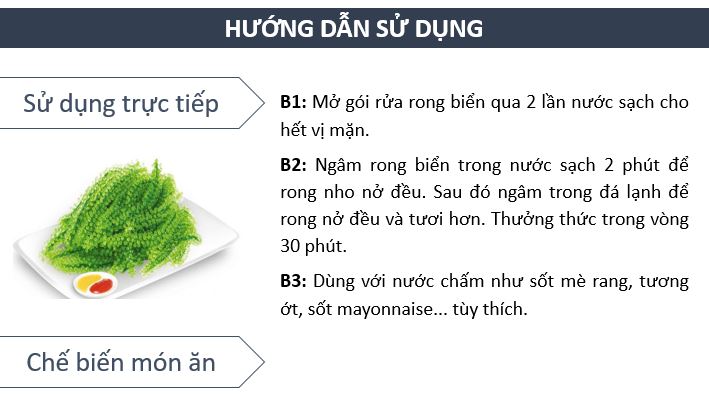 Rong nho tươi tách nước Okinawa 100g (5 gói x 20g) + tặng kèm 2 gói bánh trứng Gia Khánh 7