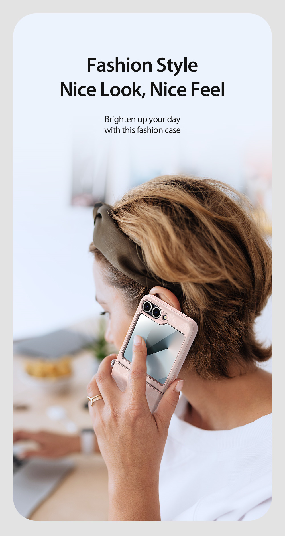 Ốp Lưng Da Dux Ducis Fitt Series Folding Folio Case Dành Cho Samsung Galaxy Z Flip 6_ Hàng chính hãng