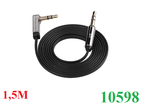 Cáp âm thanh 3.5Mm dẹp góc vuông 10598 2 đầu đực mạ vàng dài 1.5m UGREEN Av119 - HÀNG CHÍNH HÃNG