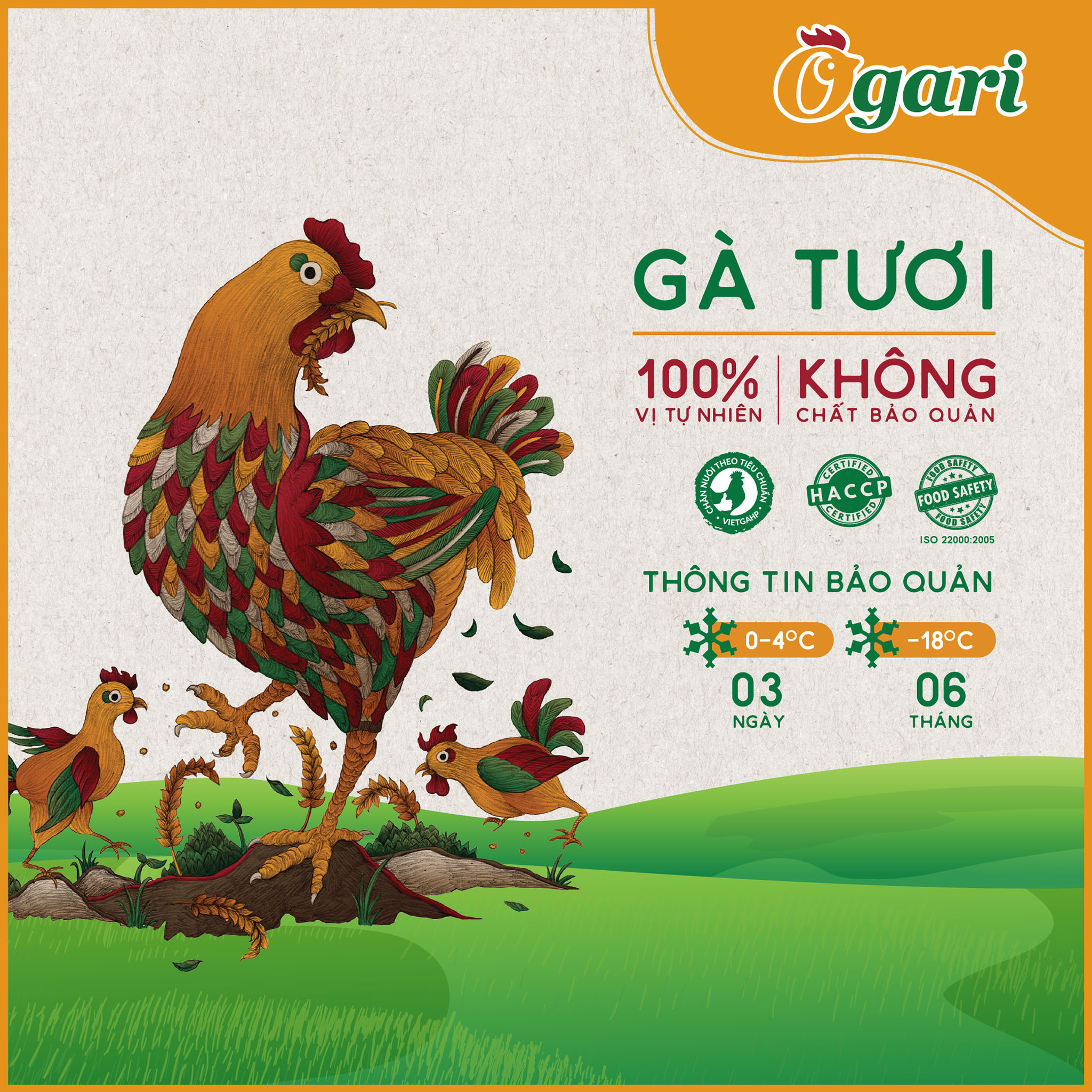 Ogari - gà tươi 100% vị tự nhiên