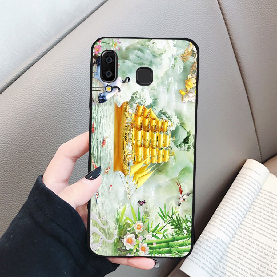 Ốp điện thoại kính cường lực cho máy Samsung Galaxy A10/M10 - thuận buồm xuôi gió MS 2TBXG021