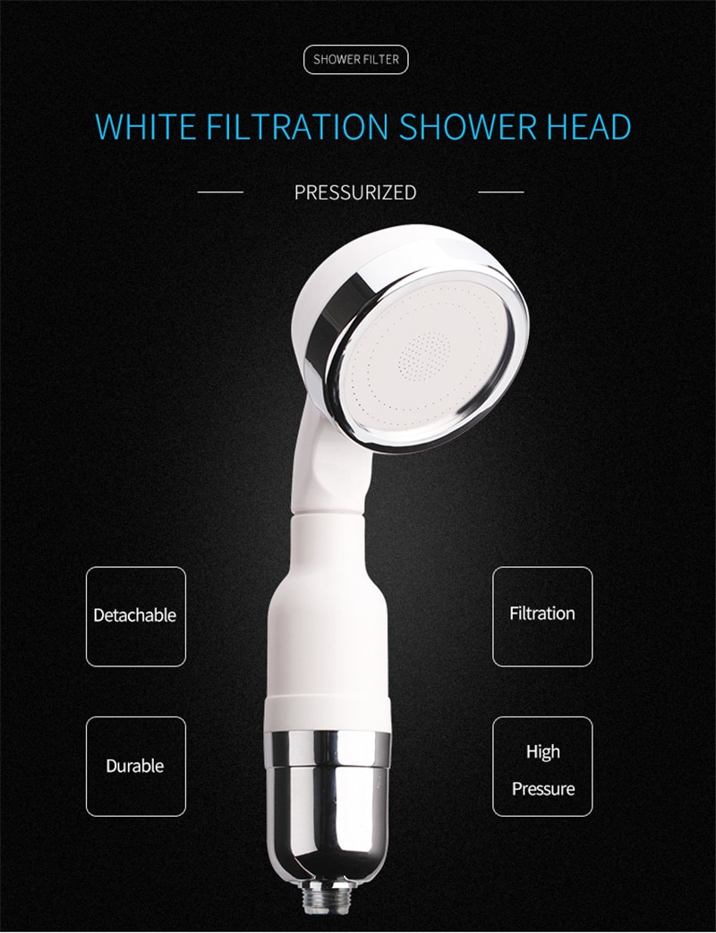 Bộ vòi Sen Tăng Áp Tiết Kiệm Nước, Lõi Gốm Lọc bẩn 2 lớp YE-6612-1