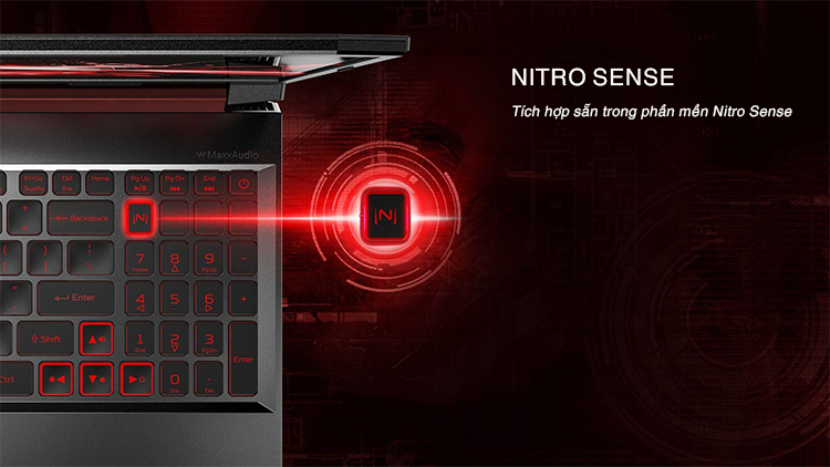 Laptop Acer Nitro 7 Carbon AN715-51-750K NH.Q5HSV.003 Core i7-9750H/ GTX 1660TI/ Win10 (15.6 FHD IPS) - Hàng Chính Hãng
