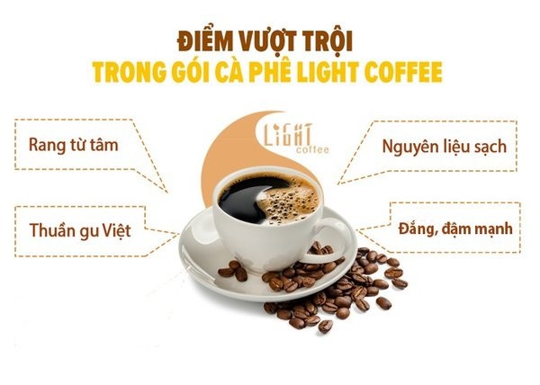 Cà Phê Light Coffee Robusta Dạng Hạt Để Pha Máy Loại 1 (500g)