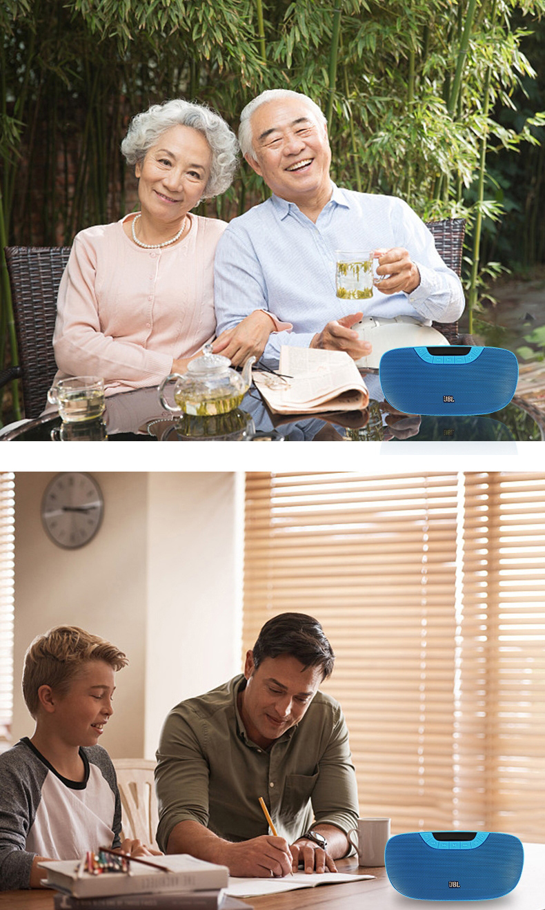 JBL SD-21 BLK Portable Mini Card Speaker FM Radio Screen Display MP3 Player Multi-function Desktop Home Audio 