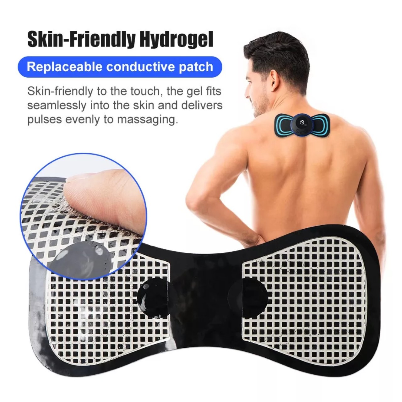 Miếng Massage Xung Điện Cổ Vai Gáy, Bắp Tay, Lưng Bằng Sung Điện đỡ đau Nhức Hiệu Qủa -Máy mat sa thân hình 10 Chế Độ - HÀNG CHÍNH HÃNG MINIIN