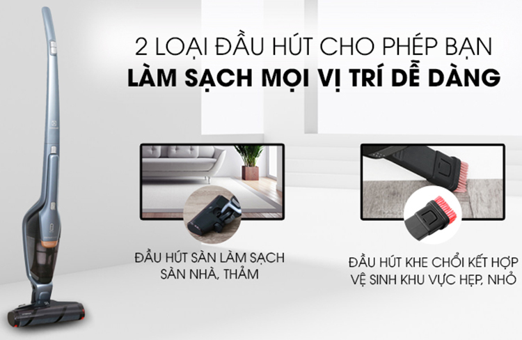 Máy hút bụi không dây Electrolux ZB3411 37.8W - Hàng Chính Hãng