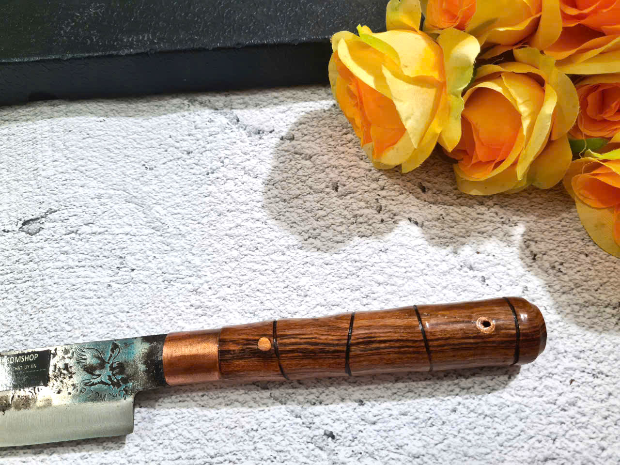 DAO BẾP SASHIMI MẶT HOA VĂN MÃ N4