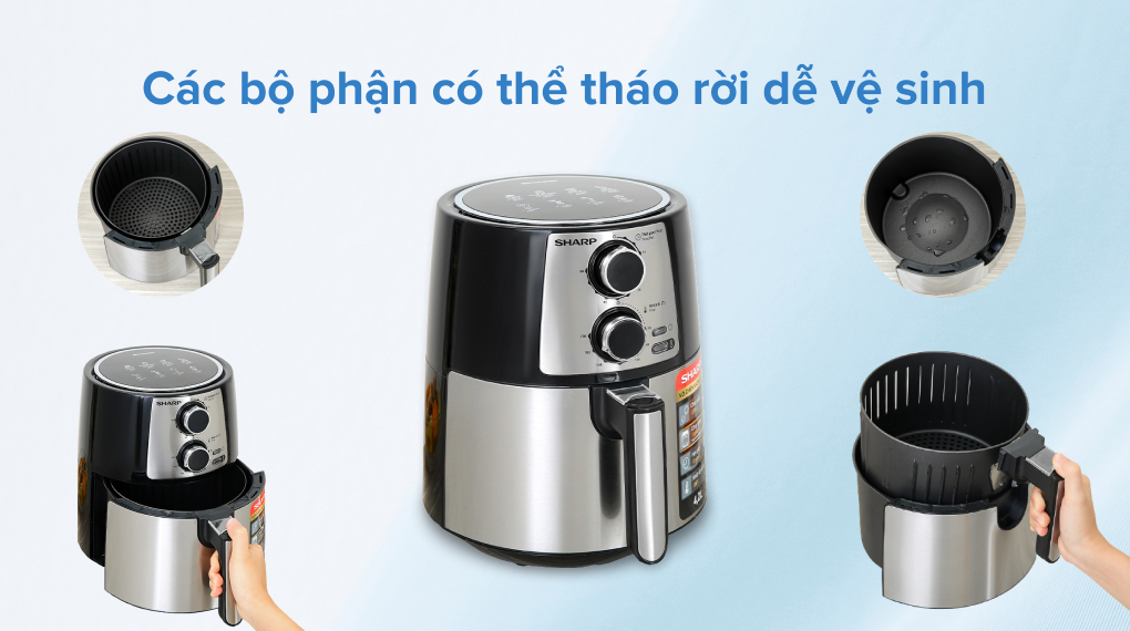Nồi Chiên Không Dầu Sharp KF-AF42MV-ST – Hàng Chính Hãng