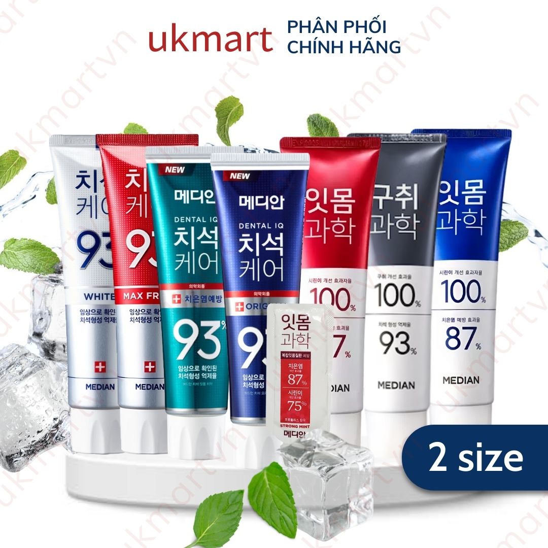 Kem Đánh Răng Hàn Quốc Trắng Răng MEDIAN DENTAL IQ 93% 120g