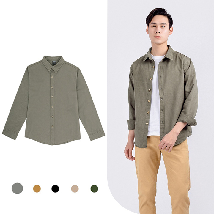 Áo sơ mi basic nút trắng Nhà Kho Liti #1 Áo sơ mi basic nút trắng Nhà Kho Liti
