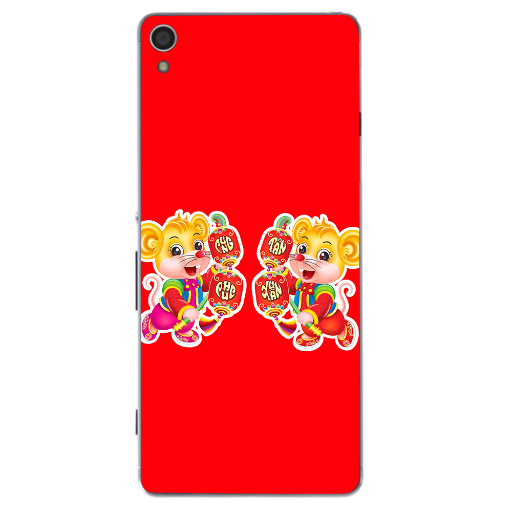 Ốp lưng cứng viền dẻo dành cho điện thoại Sony Xperia XA - Chuột cầm đèn lồng vui xuân 03 MS CCDLVX03