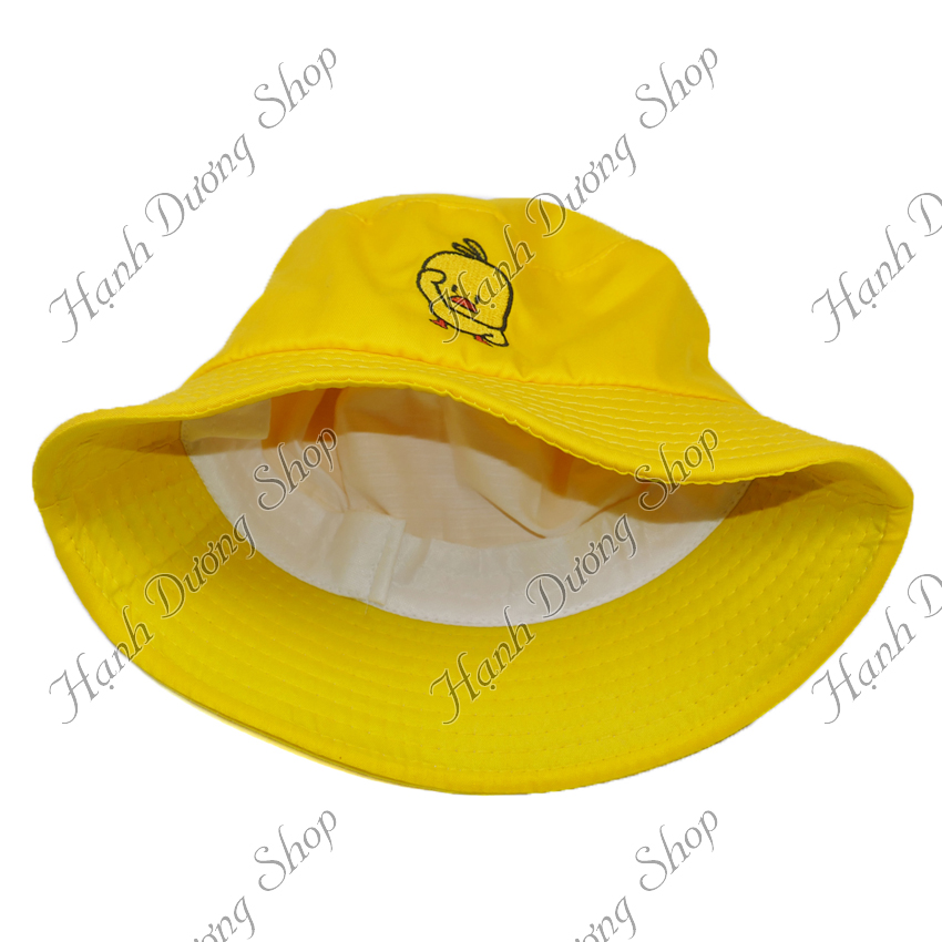 Nón tai bèo con vịt màu vàng Yellow Duck, vành rộng 6.5cm, chất vải kaki 2 lớp - Hạnh Dương