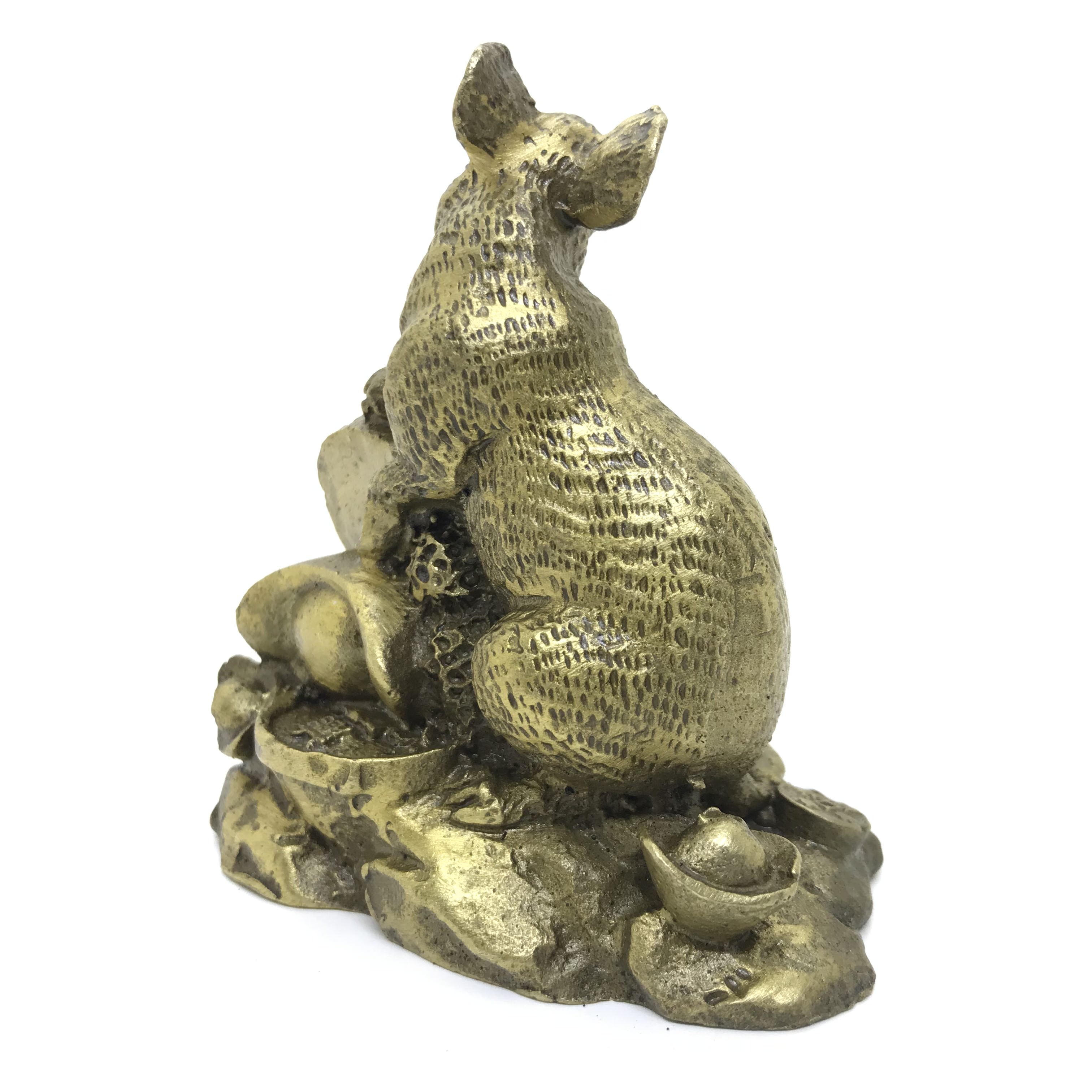 Tượng Đồng Hình Con Chuột Ôm Đồng xu  mang đến sung túc, ấm no , tài lộc thịnh vượng cho năm mới Canh Tý 2020