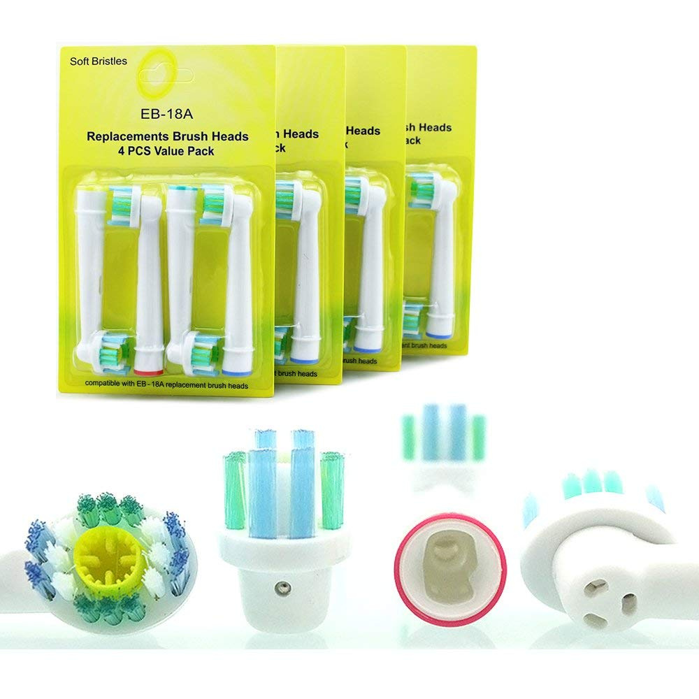 Bộ 4 đầu bàn chải đánh răng điện thay thế cho máy Braun Oral B - Precision, FlossAction, Gum Care, Sensitive - đánh bật cao răng, răng nhạy cảm, chăm sóc nướu lợi 26