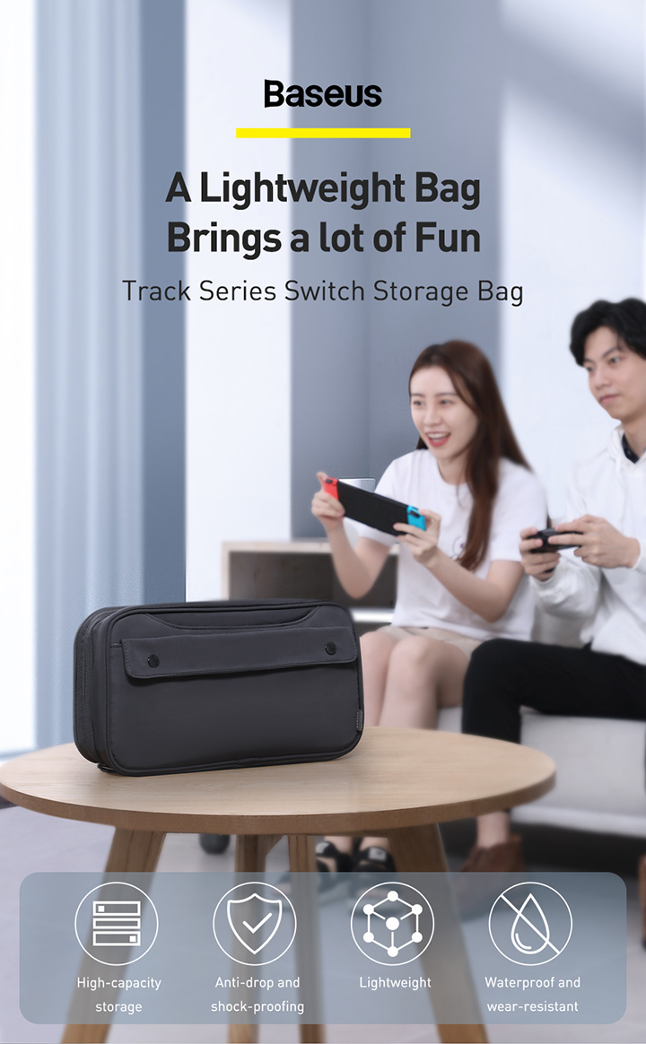 Túi phụ kiện chống sốc Nintendo Switch Baseus màu xám
