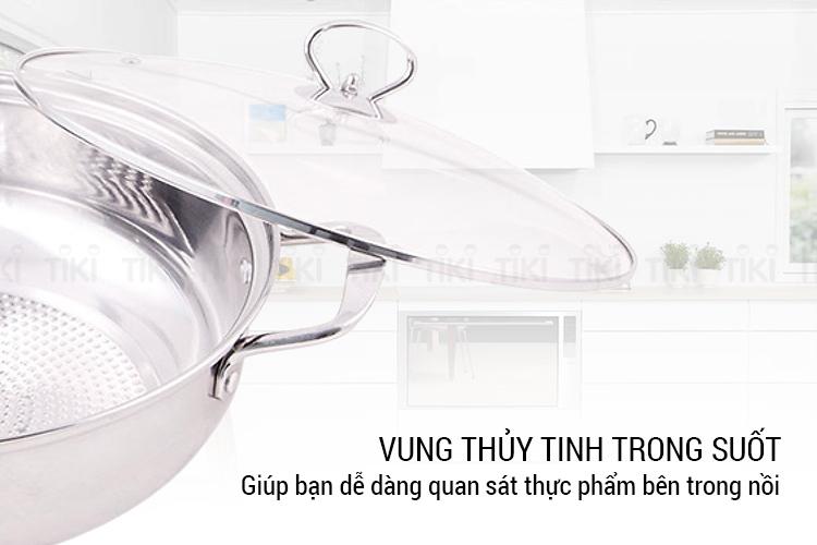 Nồi Lẩu Inox Vung Kính Sunhouse SHGP30G