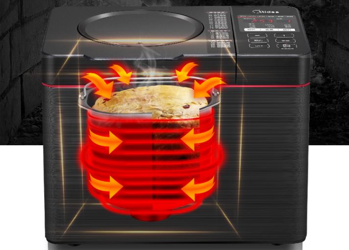Midea (Midea) bread machine chef breakfast machine dough mixer kneading machine automatic household intelligent double spread TS20POWER301