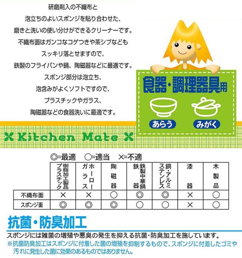 Gói 5 Miếng Rửa Chén Bát Xoong Nồi Nhật Bản