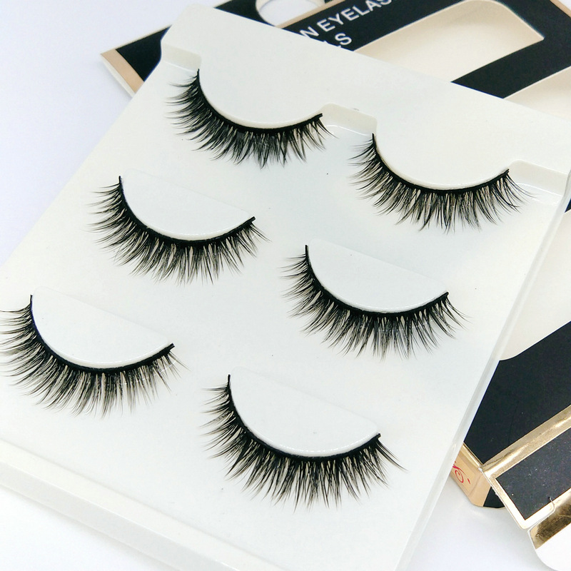 Lông mi giả lông chồn 3 Fashion Eyelashes 3 Faux-Cils 3D 1 bộ 3 cặp