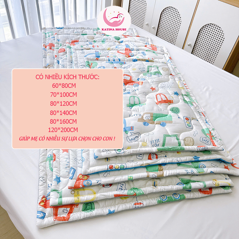 Nệm cho bé đi học mầm non tiểu học, vải Tencel mềm mịn, chống thấm – Katina House