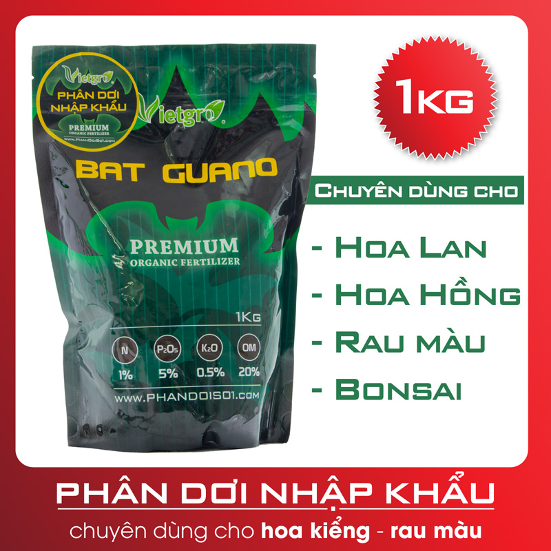 Túi 1kg Phân Dơi Hữu Cơ Bat Guano