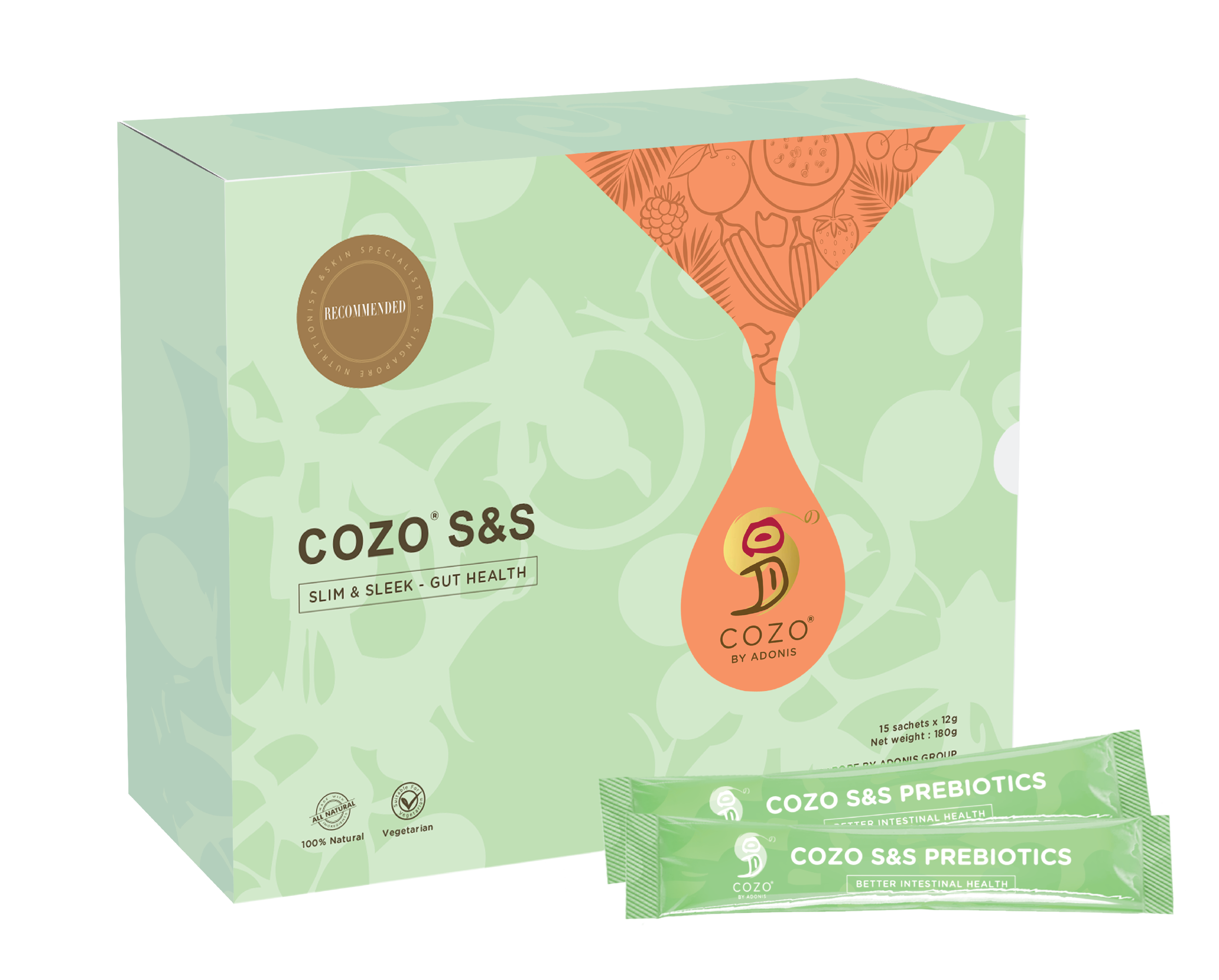 Bột Hỗ Trợ Kiểm Soát Cân Nặng, Phân Hủy Chất Béo Cozo Slim Sleek, Chống Phản Ứng Đường Hóa, Giúp Cơ Thể Thải Độc, Da Đẹp Dáng Xinh