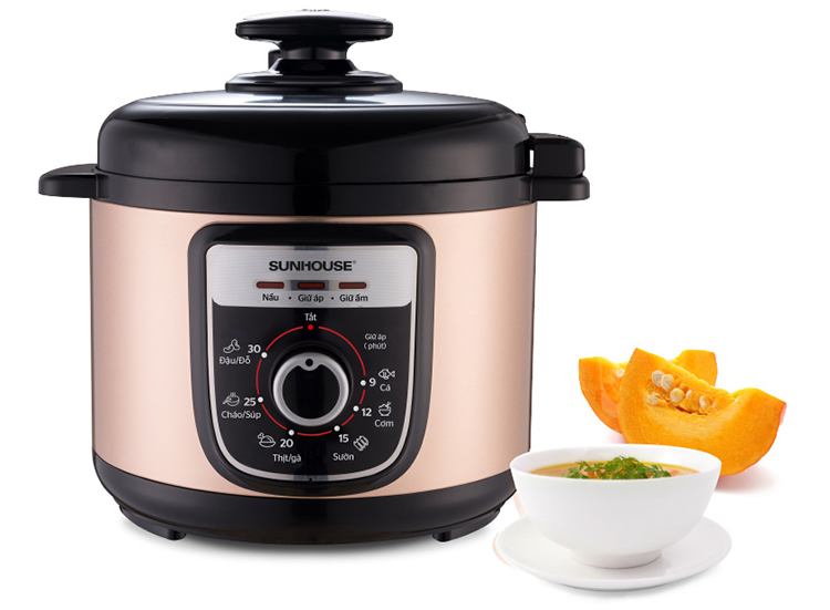 Nồi Áp Suất Điện Đa Năng Sunhouse Shd1653 (5.0 Lít) - Hàng Chính Hãng