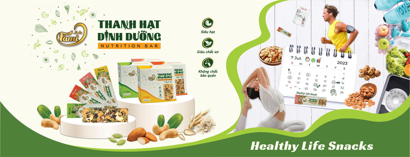 Thanh Hạt Dinh Dưỡng Vị Hạt Điều & Rong Biển Faminuts - Thanh Ngũ Cốc Ăn Kiêng Giảm Cân
