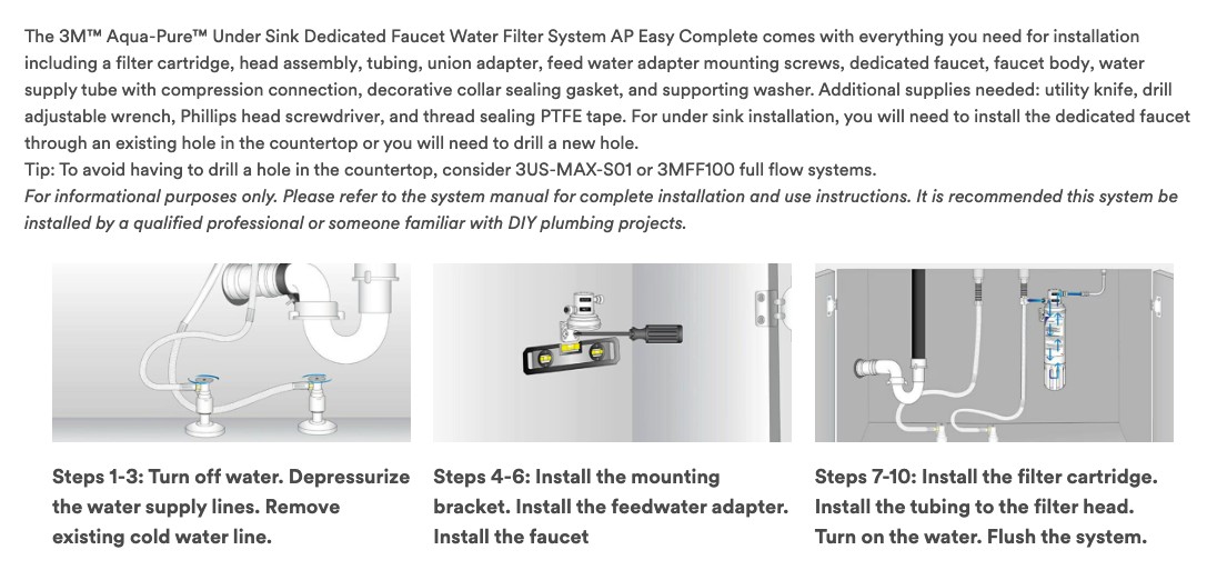 [SIÊU TỐC] Máy Lọc Nước 3M AP2-C405-SG | AP-EASY COMPLETE Mini Fitler - Uống Trực Tiếp Từ Vòi Hoặc Gắng Cho Tủ Lạnh - Hàng Chính Hãng 3M