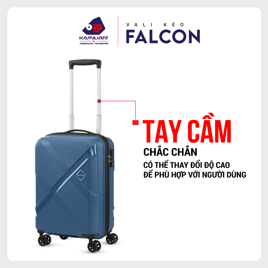[ TIKI TRỢ GIÁ ] Vali kéo Falcon KAMILIANT BY AMERICAN TOURISTER MỸ : Thương hiệu Chính Hãng , bảo hành quốc tế trên 118 quốc gia