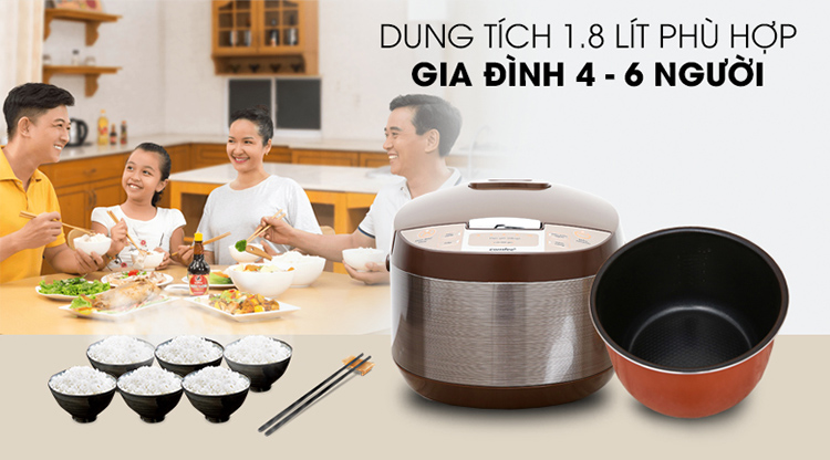 Nồi Cơm Điện Tử Comfee 1.8 lít CR-FD1820C - Hàng Chính Hãng