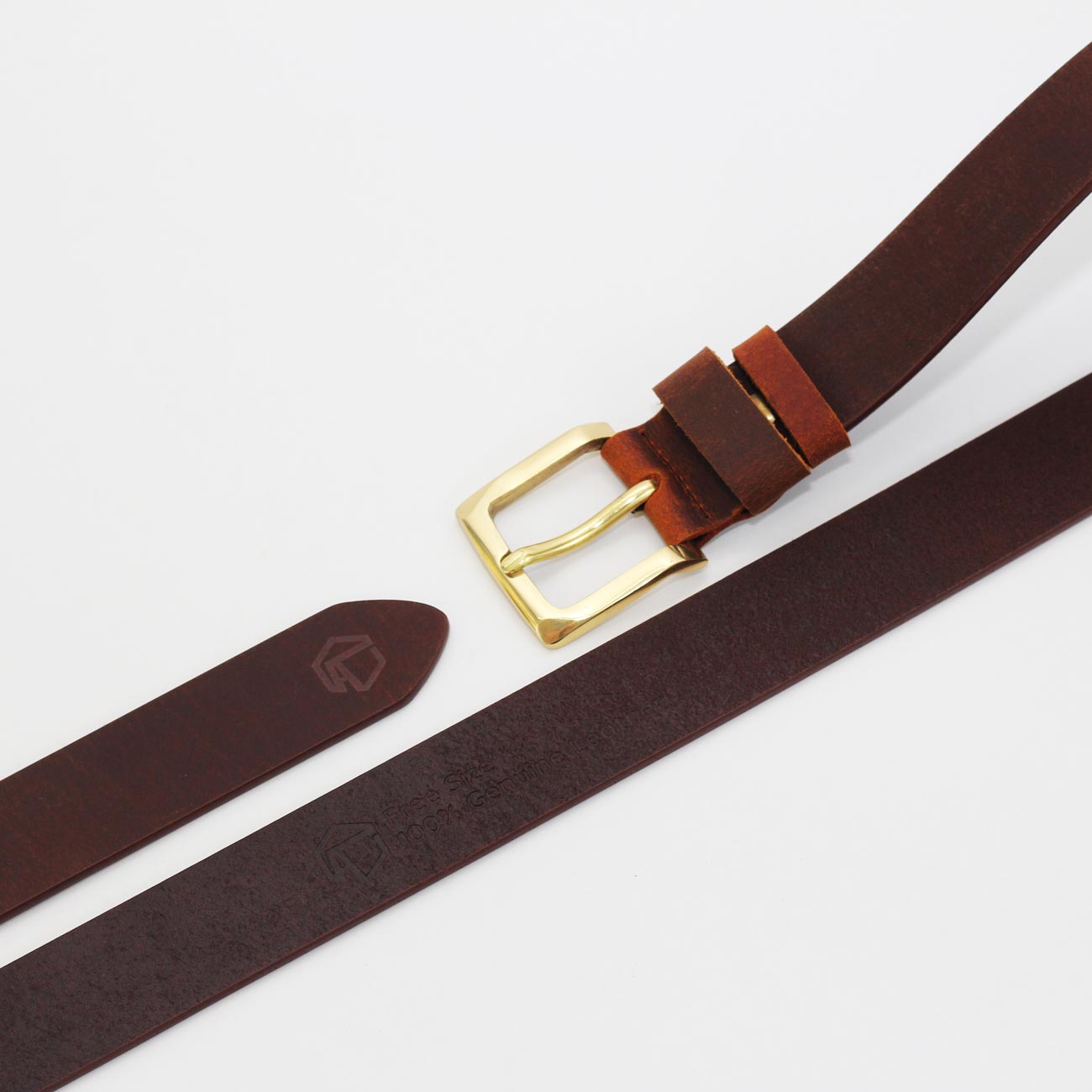 Thắt lưng nam da bò sáp khóa đồng  AT Leather S4K-03