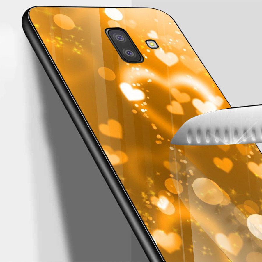 Ốp kính cường lực cho điện thoại Samsung Galaxy J6 - trái tim tình yêu MS LOVE084
