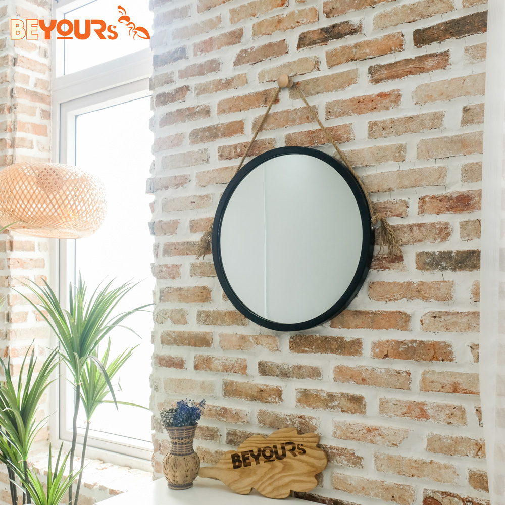 Gương Tròn Treo Tường Mia Mirror Viền Gỗ BEYOURs