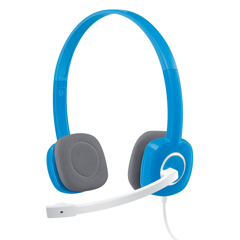 Tai nghe chụp tai Logitech H150 – 2 jack 3.5mm, Mic khử giảm tiếng ồn, âm thanh nổi – Màu xanh – Hàng chính hãng