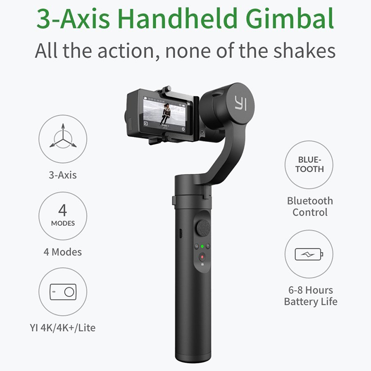 Tay cầm Chống Rung Yi Lite / Yi 4k / Yi 4k+ Action Camera Gimbal Quốc Tế - Hàng chính hãng