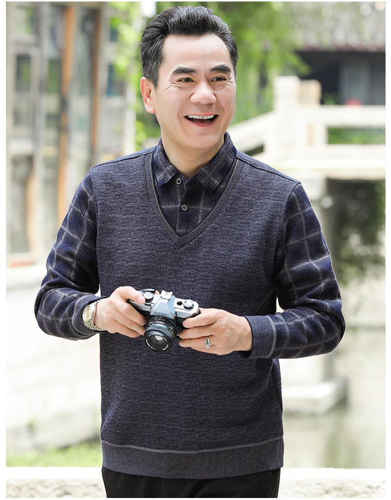 Áo Len Trung Niên Lót Lông Cừu Sang Trọng Siêu Ấm SAL240