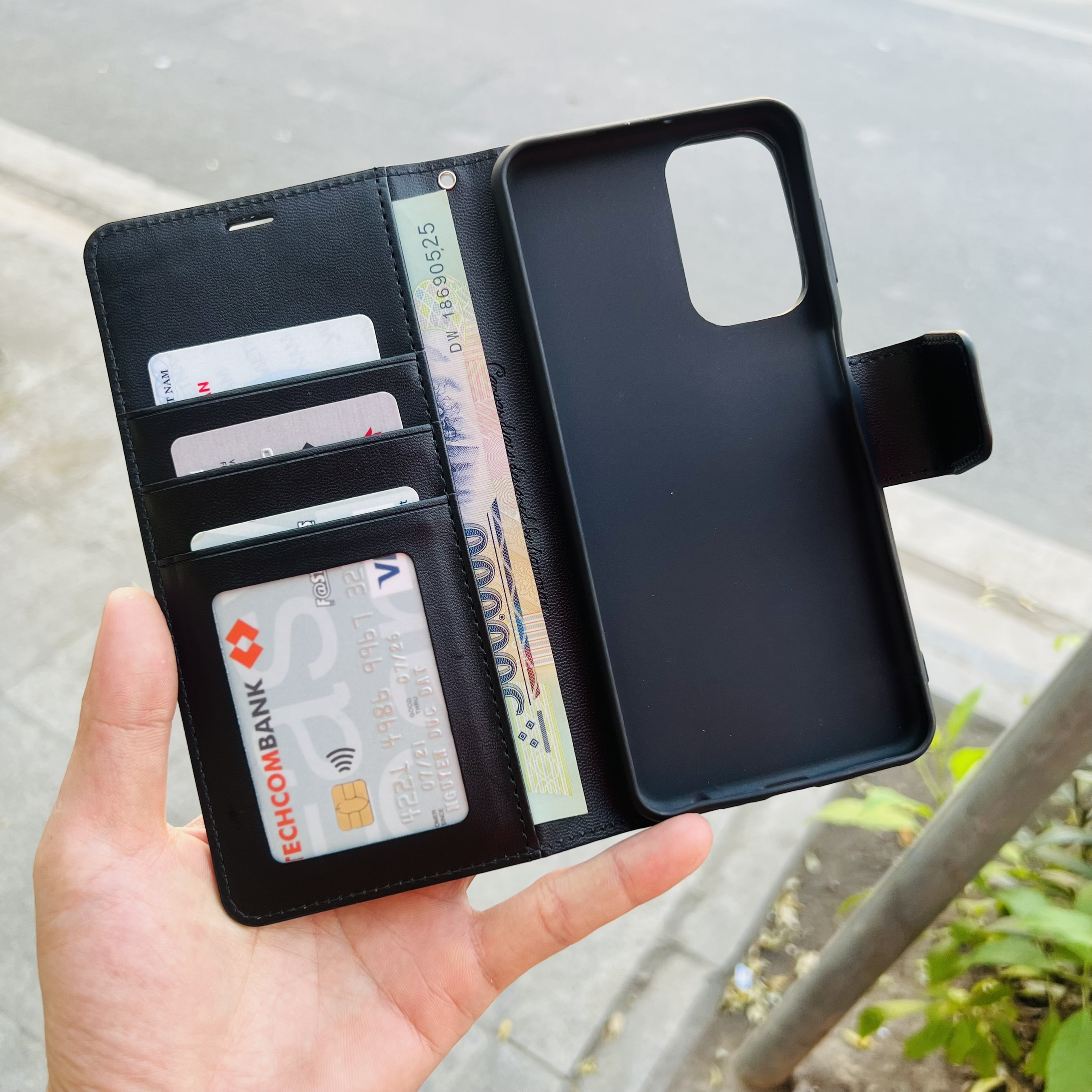 Bao Da Dạng Ví Dành Cho Samsung  A73, A53, A33, A23, A13 4G Hiệu Hanman Có Ngăn Thẻ- Hàng Chính hãng